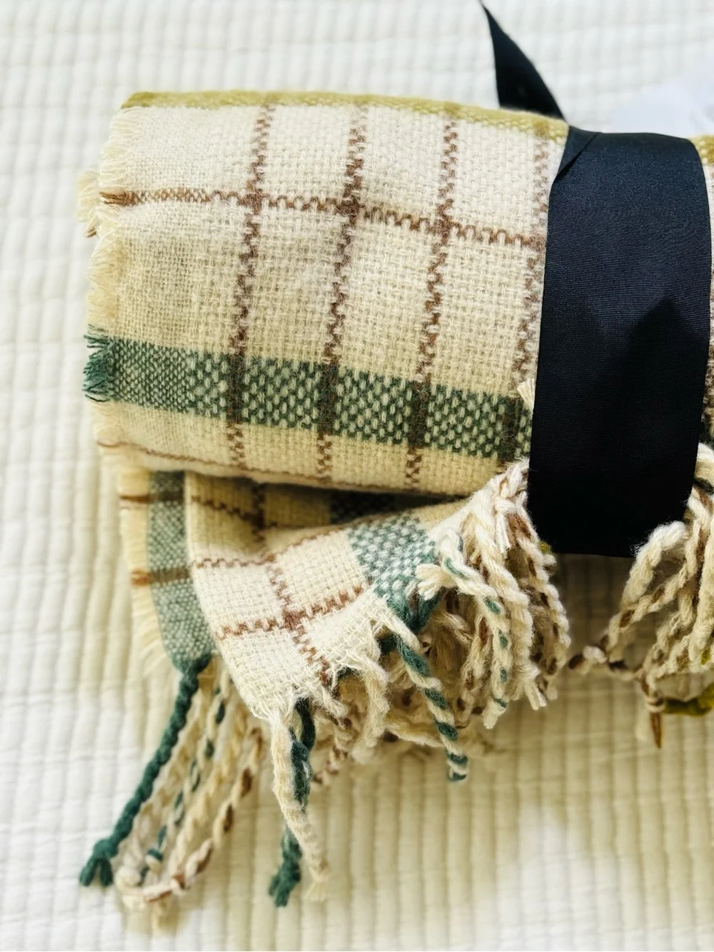 Hearth & Hand with Magnolia Plaid Lightweight Throw Blanket Brown/Green/Teal NWT